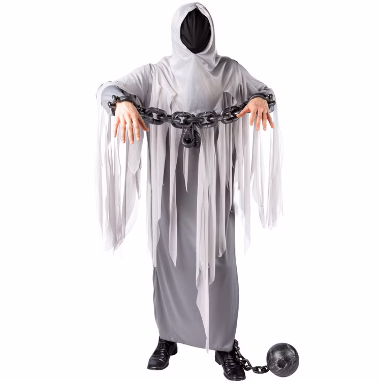 Halloween Kostüm Geist Daemon für Herren Gr. S-XXXL grau Gespenst Fasching Karneval Mottoparty Halloween Kostüm Geist Daemon für Herren von Vorne