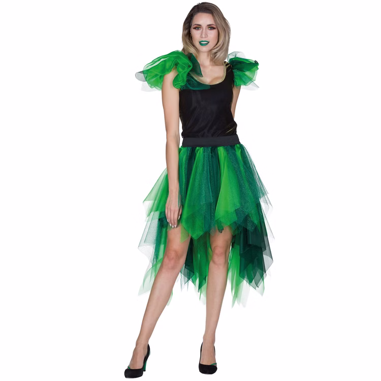 Waldfee Kostüm Fee Elvina für Damen Gr. 36-44 grün Märchen Fasching Karneval Mottoparty Waldfee Kostüm Fee Elvina von Vorne ohne dekorative Blumen