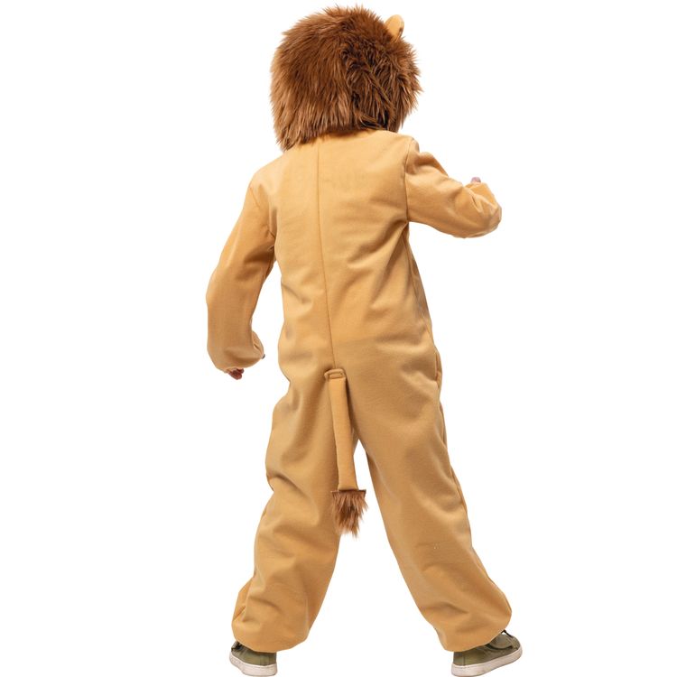 Löwen Kostüm Leo mit Mähne für Kinder Löwen Kostüm Leo mit Mähne für Kinder die Hände zu Löwenkrallen geformt seitlich von Vorne