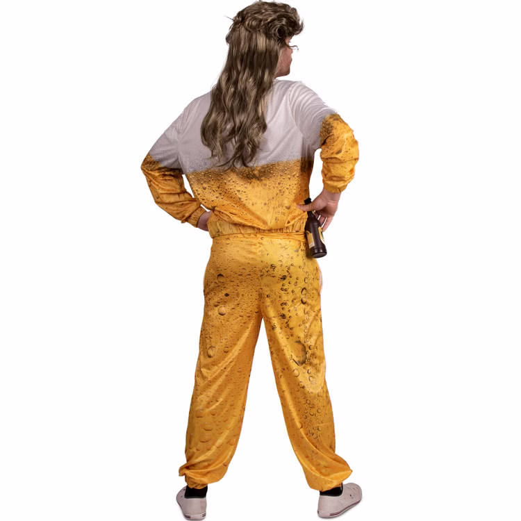 Bier Kostüm Trainingsanzug Bierkönig Lutzi für Herren Gr. 48-58 Party-Outfit 90er Fasching Karneval Mottoparty Bier Kostüm Trainingsanzug Bierkönig Lutzi für Herren von Hinten