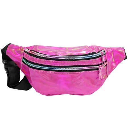 Bauchtasche Neon Pink Festival Tasche Kostüm-Zubehör 80er 90er für Erwachsene