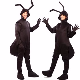 Ameisen Kostüm Waldameise Big Ants für Erwachsene Schwarz G. S-L Paarkostüm Gruppenkostüm Tier Tierkostüm Fasching Karneval Mottoparty Ameisen Kostüm Waldameise Big Ants für Erwachsene Mann rechts und Frau links seitlich von Vorne