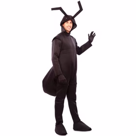 Ameisen Kostüm Waldameise Big Ants für Erwachsene Schwarz G. S-L Paarkostüm Gruppenkostüm Tier Tierkostüm Fasching Karneval Mottoparty Ameisen Kostüm Waldameise Big Ants für Erwachsene von der Seite mit der linken Hand winkend