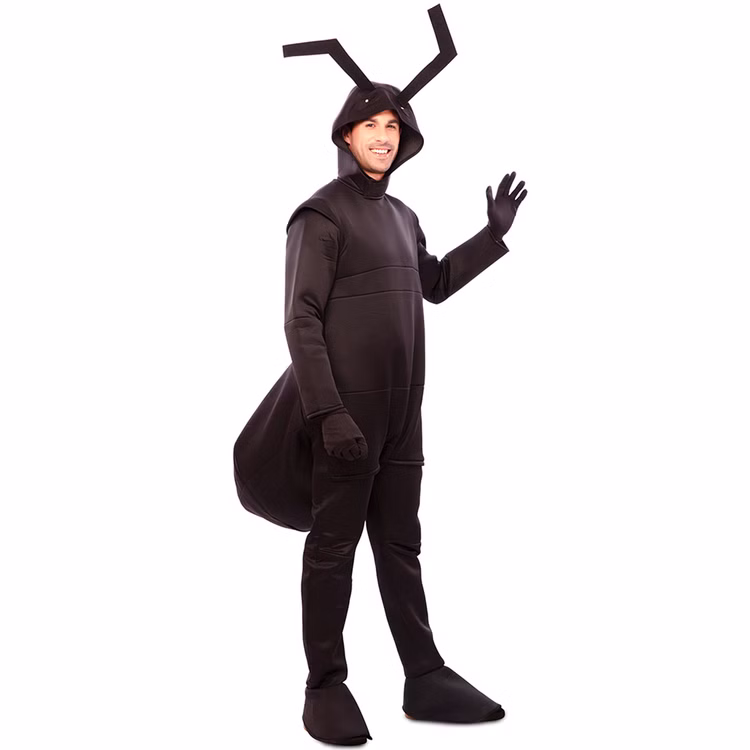 Ameisen Kostüm Waldameise Big Ants für Erwachsene Schwarz G. S-L Paarkostüm Gruppenkostüm Tier Tierkostüm Fasching Karneval Mottoparty Ameisen Kostüm Waldameise Big Ants für Erwachsene von der Seite mit der linken Hand winkend