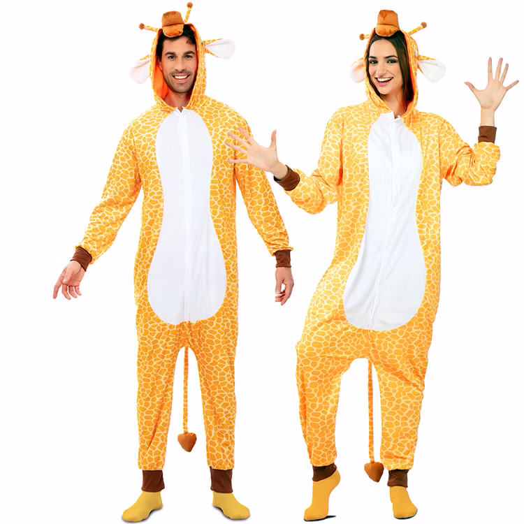 Giraffen Kostüm Adedoyin für Erwachsene Gr. 42-52 Tier Unisex-Kostüm Tierkostüm Fasching Karneval Mottoparty Afrika andere Länder Giraffen Kostüm für Damen und Herren von Vorne