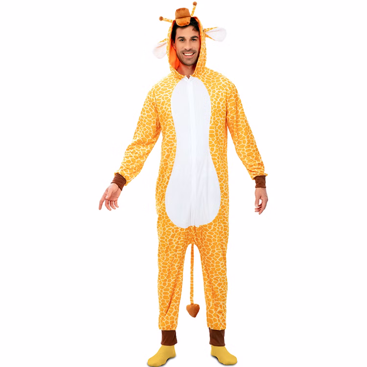 Giraffen Kostüm Adedoyin für Erwachsene Gr. 42-52 Tier Unisex-Kostüm Tierkostüm Fasching Karneval Mottoparty Afrika andere Länder Giraffen Kostüm für Erwachsene Herren von Vorne