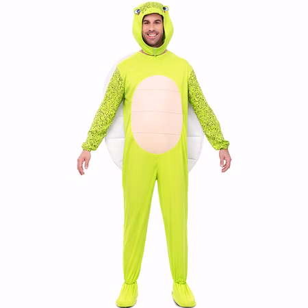 Schildkröten Kostüm Crush für Herren Gr. 48-52 Grün Tier Tierkostüm Fasching Karneval Mottoparty Familienkostüm Gruppenkostüm Paarkostüm Schildkröten Kostüm Crush für Herren von Vorne
