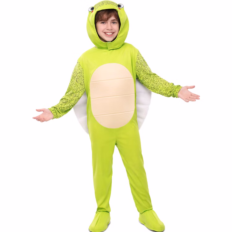 Schildkröten Kostüm Kleine Schildi für Kinder 5-12 Jahre Grün Tier Tierkostüm Fasching Karneval Mottoparty Familienkostüm Gruppenkostüm Schildkröten Kostüm Kleine Schildi für Kinder von Vorne
