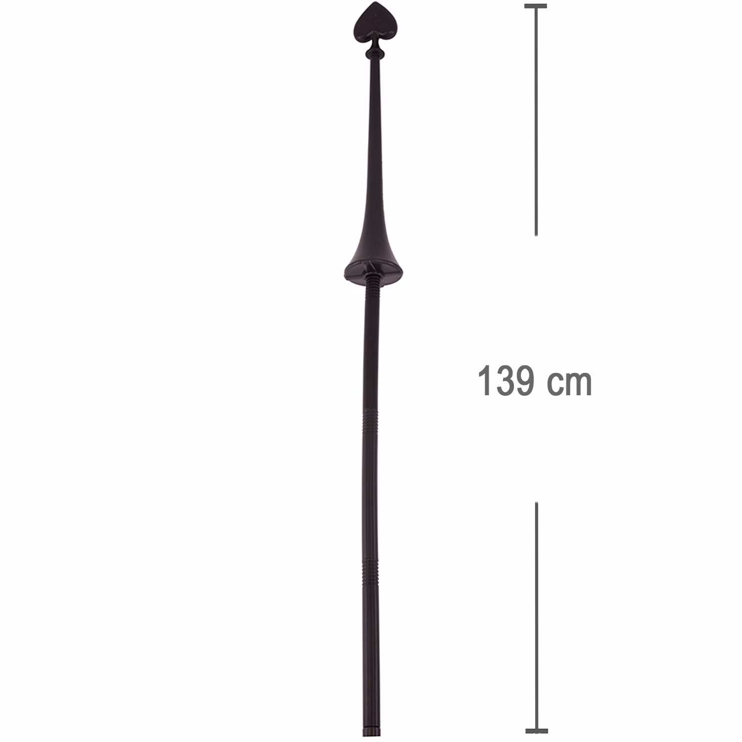 Spielkarten Stab Herz Spazierstock Schwarz 139 cm 4-teilig für Erwachsene