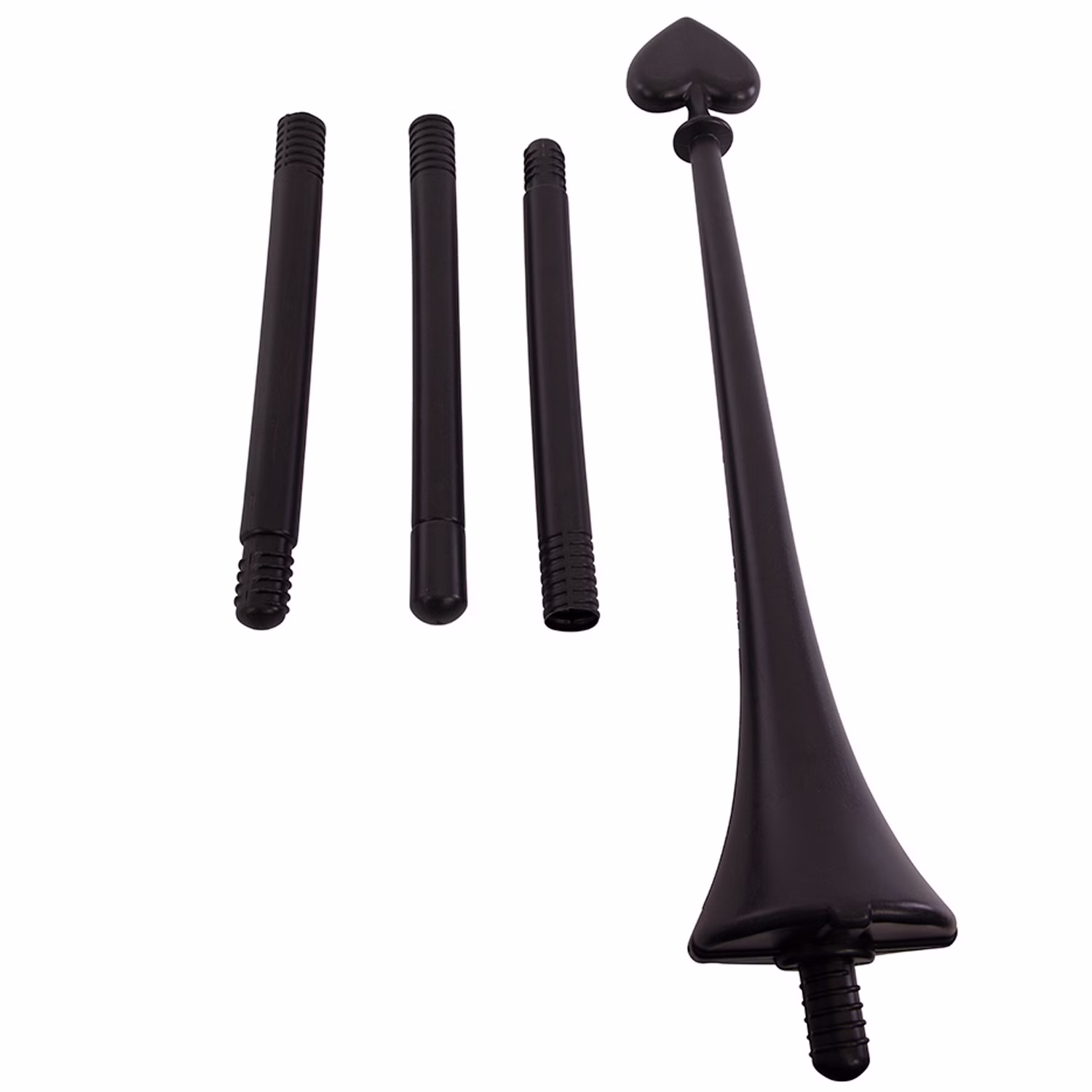 Spielkarten Stab Herz Spazierstock Schwarz 139 cm 4-teilig für Erwachsene