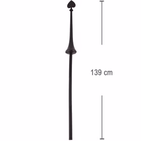 Spielkarten Stab Herz Spazierstock Schwarz 139 cm 4-teilig für Erwachsene