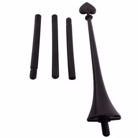 Spielkarten Stab Herz Spazierstock Schwarz 139 cm 4-teilig für Erwachsene