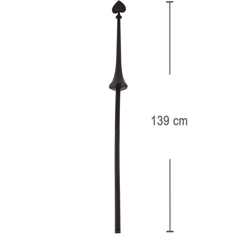 Spielkarten Stab Herz Spazierstock Schwarz 139 cm 4-teilig für Erwachsene Spielkarten Stab Herz Spazierstock Schwarz 139 cm 4-teilig für Erwachsene