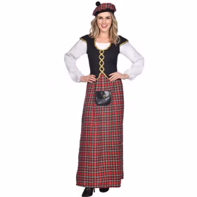 Schotten Kostüm Schottin Lady Hailey für Damen von Vorne