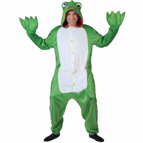 Frosch Kostüm Verwunschener Frosch Splash für Herren Gr. M/L JGA Tier Tierkostüm Fasching Karneval Mottoparty Märchen Junggesellenabschied Frosch Kostüm für Herren von Vorne