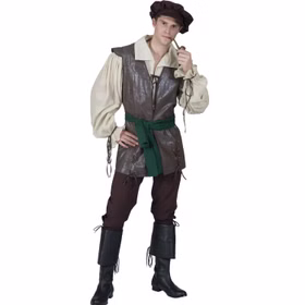 Mittelalter Kostüm mittelalterlicher Bauer Albrecht für Herren Gr. 48-58 Braun Mittelaltermode Mittelalterfest Fasching Karneval Mottoparty Mittelalter Kostüm mittelalterlicher Bauer Albrecht für Herren von Vorne