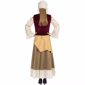 Mittelalter Kostüm Bäuerin Landfrau Brunhilde für Damen Gr. 36-54 Kleid Mittelaltermode Magd Mittelalterfest Fasching Karneval Mottoparty Mittelalter Kostüm Bäuerin Landfrau Brunhilde für Damen von Hinten