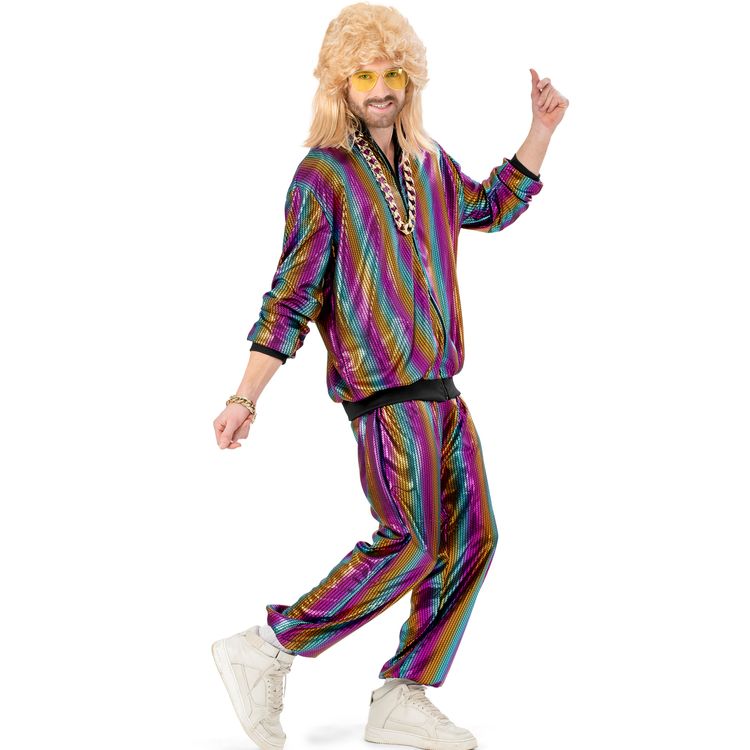 Jogginganzug Kostüm Regenbogen Randy 80er Jahre CSD für Herren
