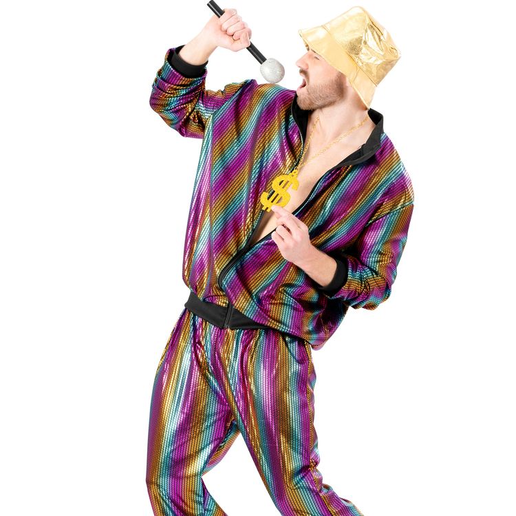 Jogginganzug Kostüm Regenbogen Randy 80er Jahre CSD für Herren