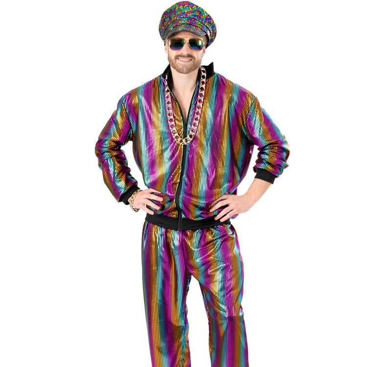 Jogginganzug Kostüm Regenbogen Randy 80er Jahre CSD für Herren