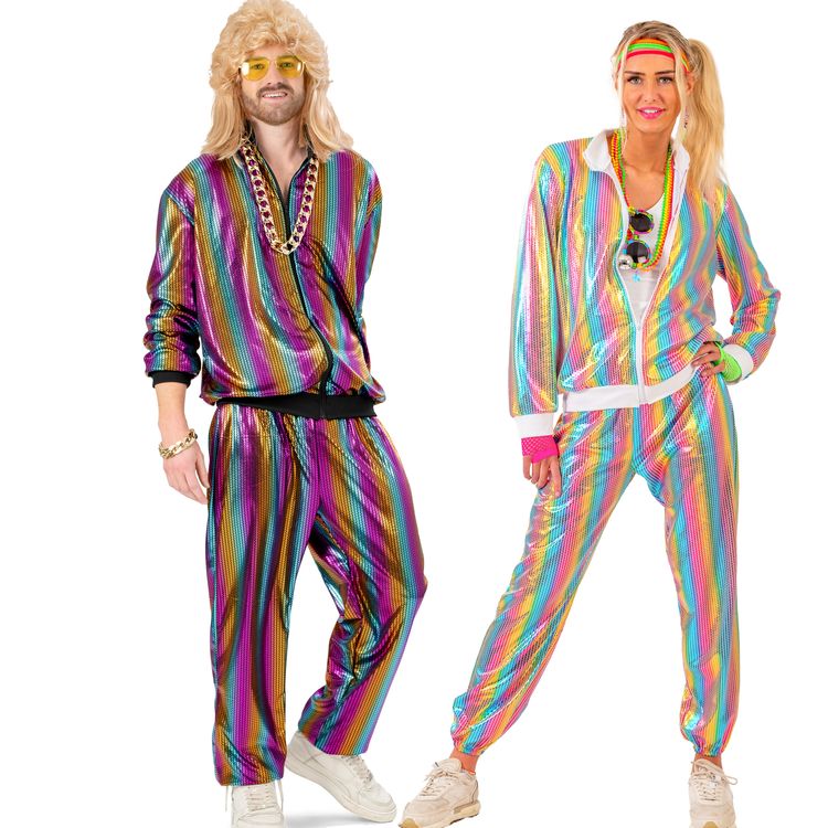 Jogginganzug Kostüm Regenbogen Randy 80er Jahre CSD für Herren