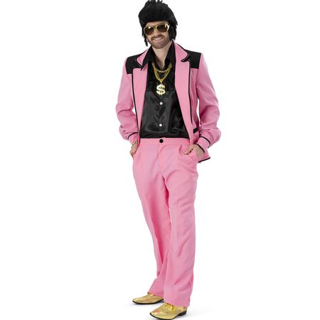 50er Jahre Kostüm Rock 'n' Roll Pink Perfection Disco Dude für Herren