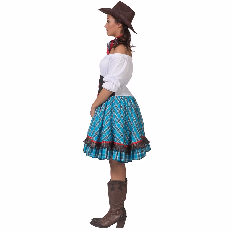 Western Kostüm Saloon Woman Betsy Wild West für Damen Gr. 36-42 bunt Fasching Karneval Mottoparty Paarkostüm Western Kostüm Saloon Woman Betsy Wild West für Damen von der Seite