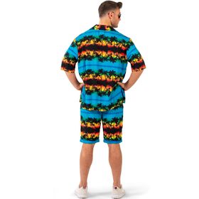 Hawaii Kostüm Aloha Shorts & Hemd für Herren von Vorne