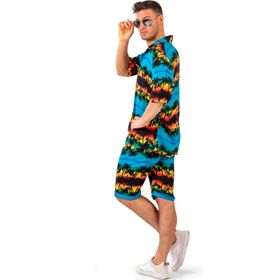 Hawaii Kostüm Aloha Shorts & Hemd für Herren von Vorne