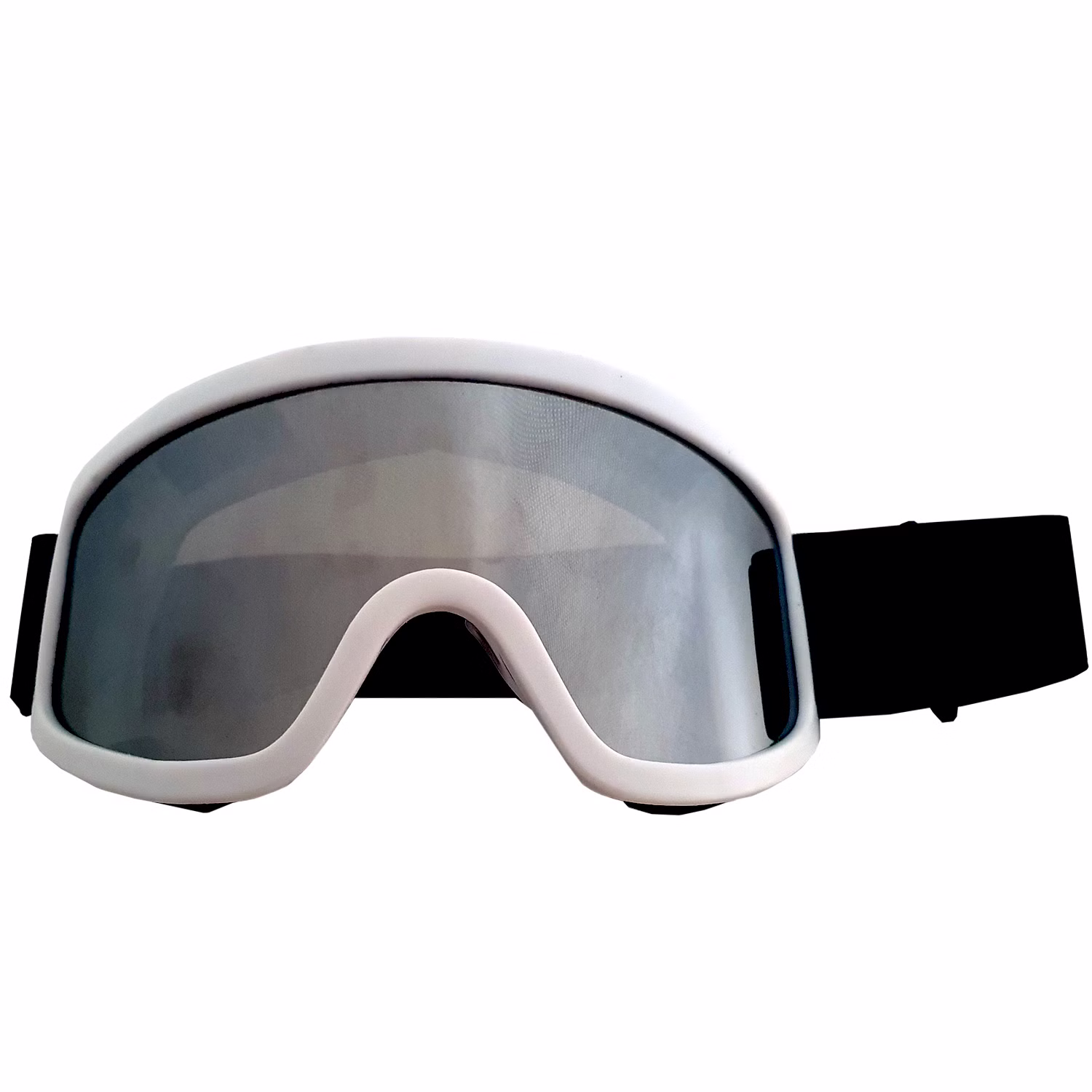 Weiße Brille mit leicht getönten Gläsern von Vorne