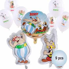 Asterix & Obelix Ballon-Set 9-tlg. Party-Deko Zubehör Kindergeburtstag Asterix & Obelix Ballon-Set bestehend aus drei Folienballons und sechs Luftballons