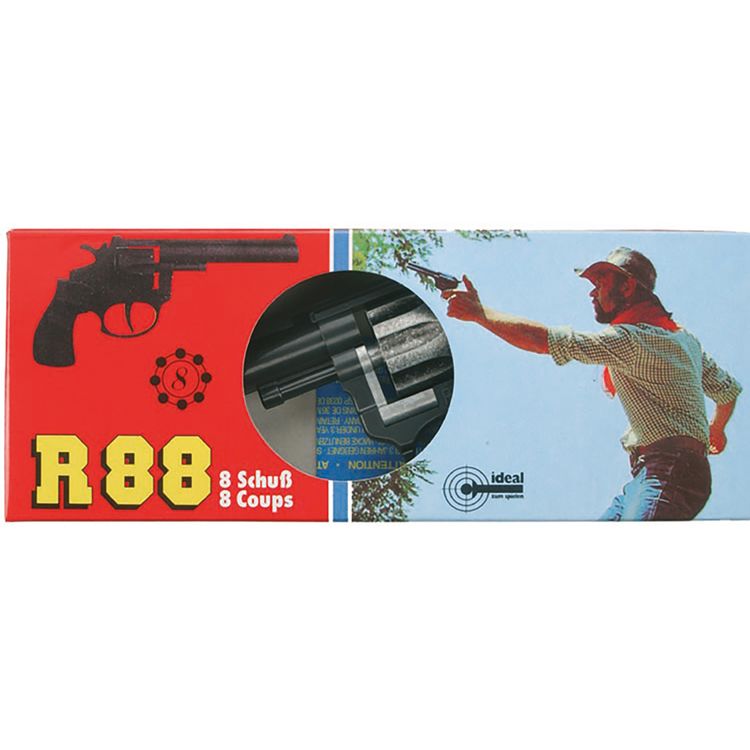 Pistole R 88 18 cm Schwarz inklusive 144 Schuss Munition Spielzeug-Revolver