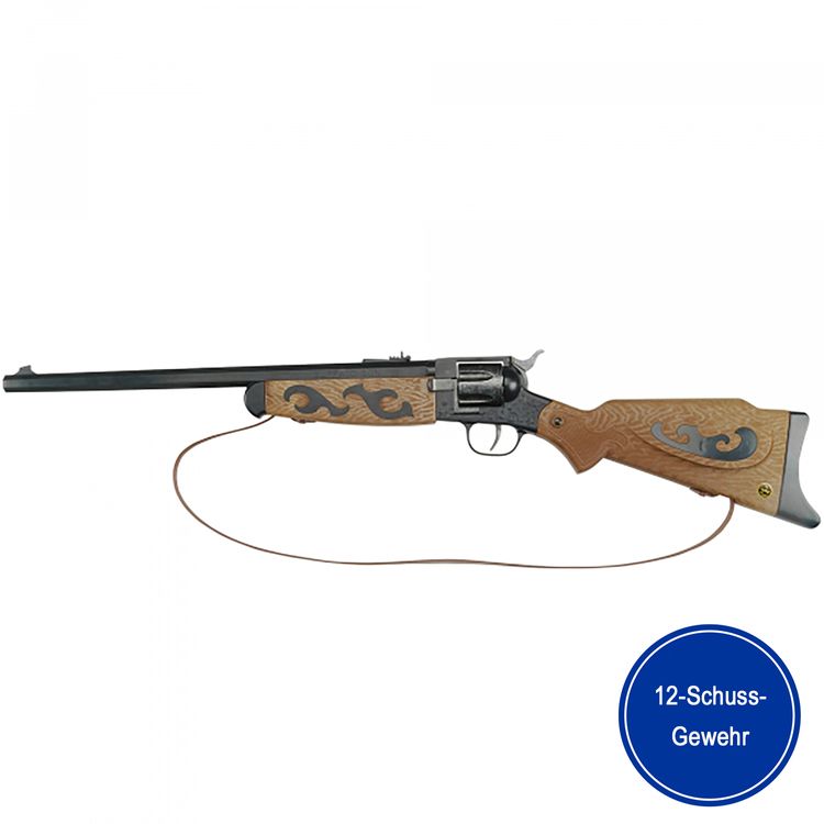 Western Gewehr Buffalo 77 cm Braun Schwarz inkl. 144 Schuss Munition