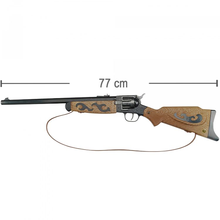 Western Gewehr Buffalo 77 cm Braun Schwarz inkl. 144 Schuss Munition