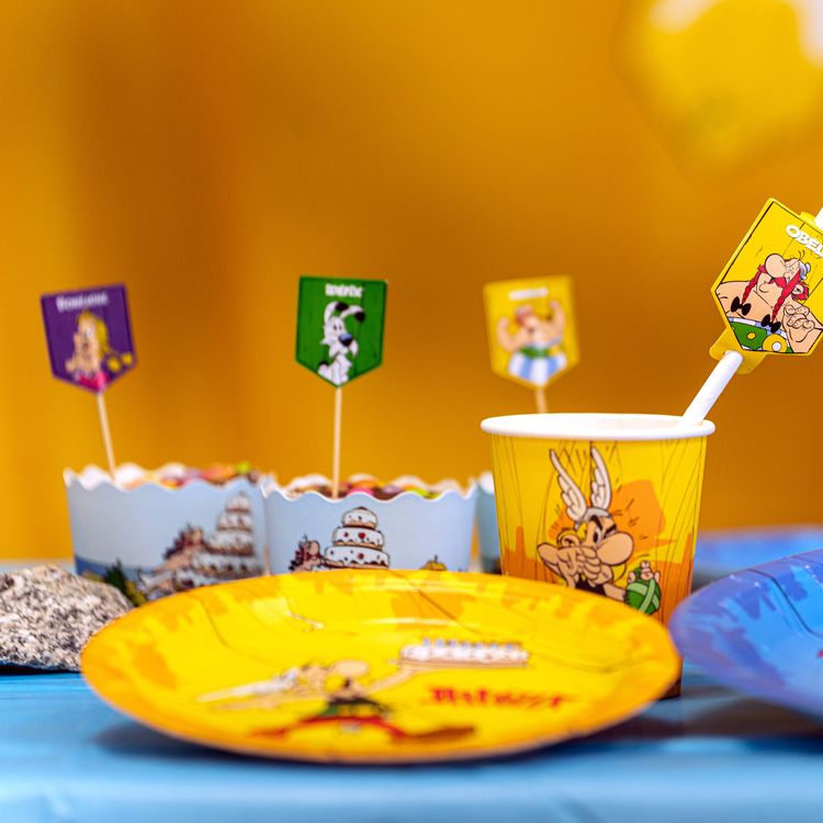 XXL Asterix & Obelix Geburtstag Party-Set Tisch-Deko 85-tlg. Part-Deko