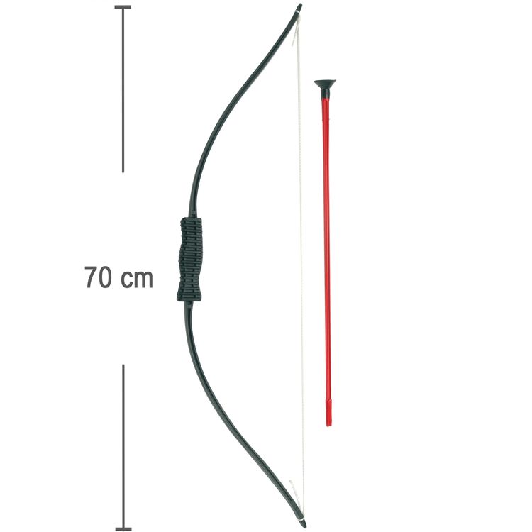 Sport Bogen 70 cm und ein Sicherheitspfeil aus Kunststoff & Glasfaser für Kinder
