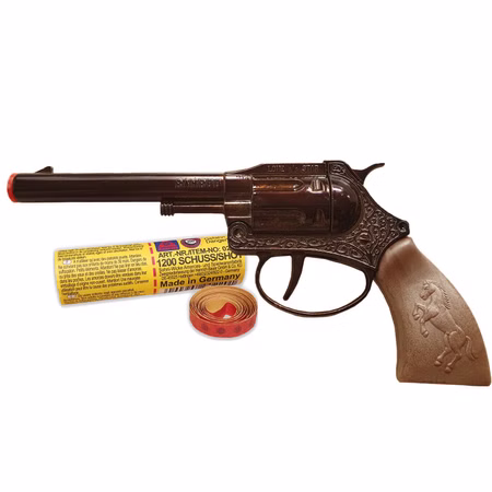 Sheriff Pistole Ramrod 17,8 cm Western inkl. 1200 Schuss Munition Kostüm-Zubehör Fasching Karneval Mottoparty Rollenspiel Sheriff Pistole Ramrod 17,8 cm Western inkl. 1200 Schuss Munition