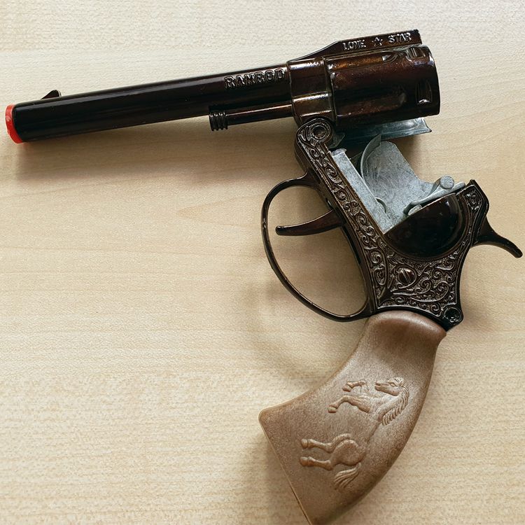 Sheriff Pistole Ramrod 17,8 cm Western inkl. 1200 Schuss Munition