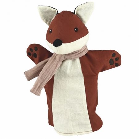 Handpuppe Fuchs Foxy mit Schal 29 cm Plüschtier Puppen- und Kasperletheater