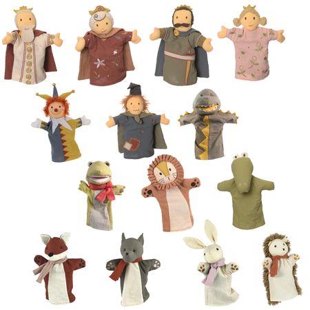 Hochwertiges Handpuppen-Set XXL 14 Spielpuppen für Puppen- und Kasperletheater