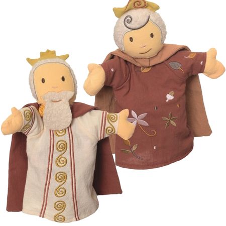 Hochwertiges Handpuppen-Set König & Königin für Puppen- und Kasperletheater