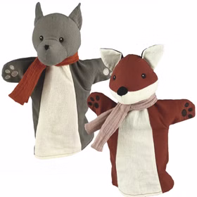 Hochwertiges Handpuppen-Set Wolf & Fuchs für Puppen- und Kasperletheater Hochwertiges Handpuppen-Set Wolf & Fuchs für Puppen- und Kasperletheater