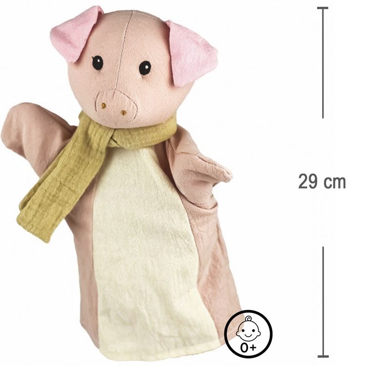 Hochwertiges Handpuppen-Set Löwe & Schwein für Puppen- und Kasperletheater