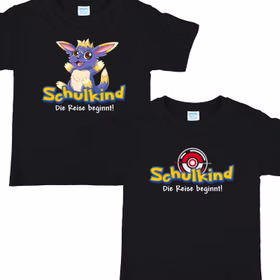 Schwarze Schulkind T-Shirts mit verschiedenen Motiven Die Reise beginnt von Vorne