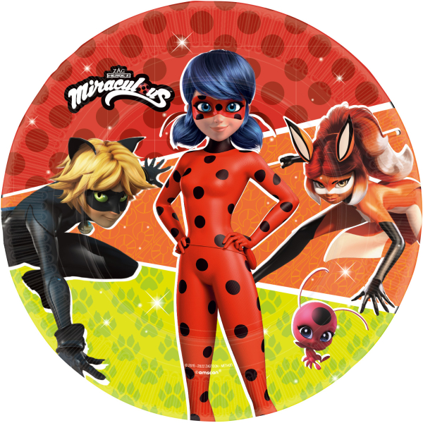 Miraculous Party-Set Ladybug & Cat-Noir Tisch-Deko 40-tlg. Party-Zubehör Übersicht Party-Set Miraculous mit Pappgeschirr bestehend aus 40 Teilen