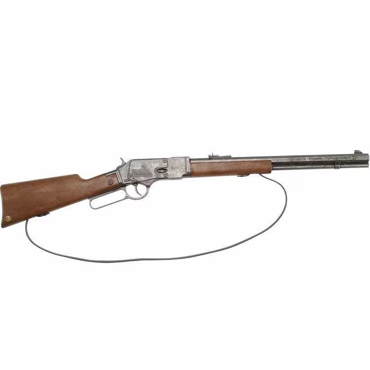 Western Gewehr 73 cm Western Rifle 44 Cowboy 13-Schuss-Gewehr Kostüm-Zubehör Cowboy Wilder Western Sheriff Fasching Karneval Mottoparty Western Gewehr 73 cm Western Rifle 44 von der Seite