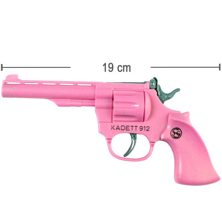 Pistole Pink 19 cm Western Kadett 912 Polizei 100-Schuss-Revolver Rosa