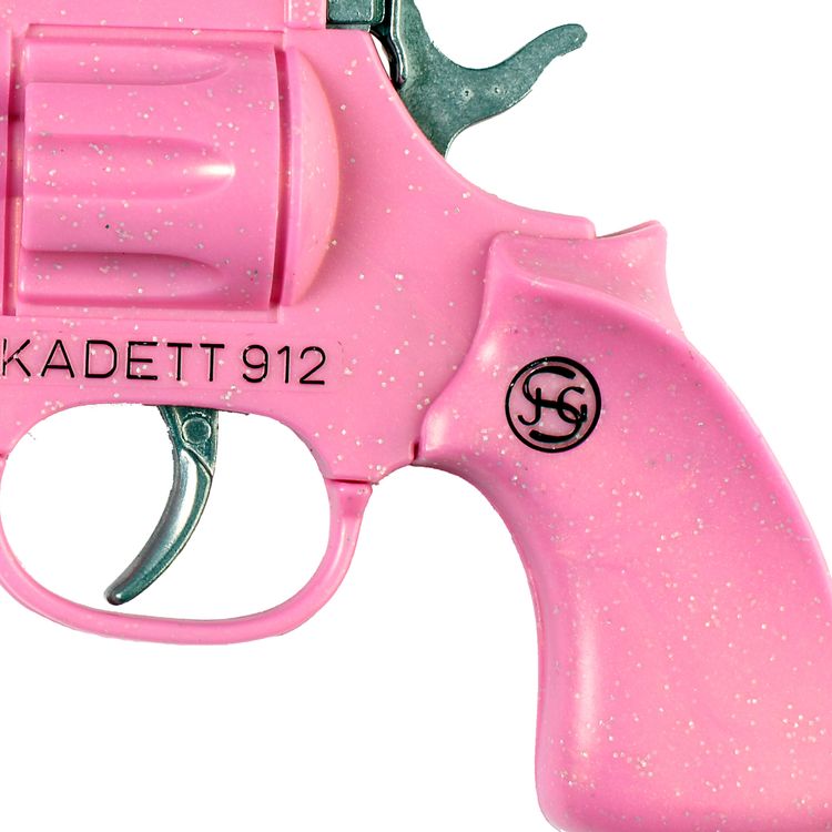 Pride Western-Set Pink Pistole Kadett 912 Handschellen Gürtel mit Holster inkl. 1200 Schuss Munition Western-Set in pinker Farbe bestehend aus einer Spielzeug-Pistole Spielzeug-Handschellen Gürtel mit Holster und passender Munition