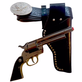 Coyboy Gürtel mit Holster und 25 Zentimeter langer 12-Schuss-Pistole