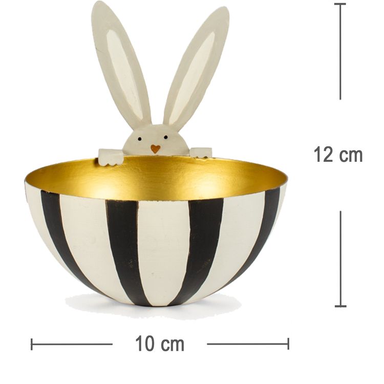 Schale aus Metall mit Hase Teelicht Osterhase Ostern Frühling Tisch-Deko